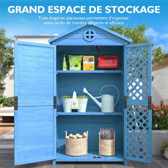 Armoire Jardin AXI Hector Premium 1300L - Acier Galvanisé, Toit Incliné - Avec Serrure - 5