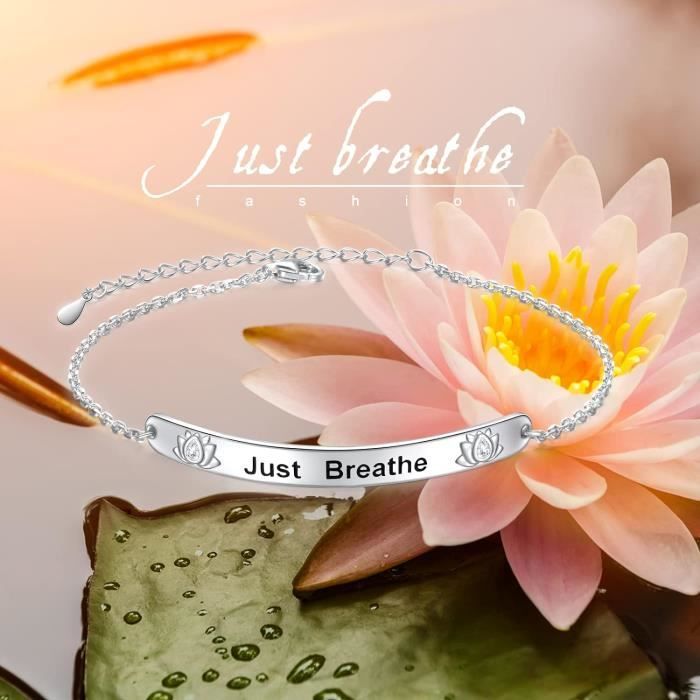 Just breathe lotus bracelet store