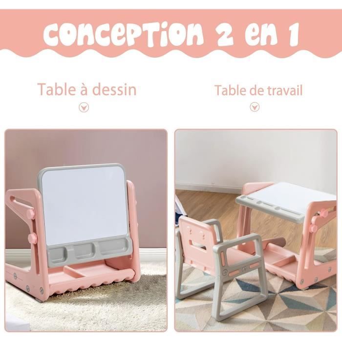 Table Et Chaise À Dessin Pour Enfant Inclinable Avec Tableau