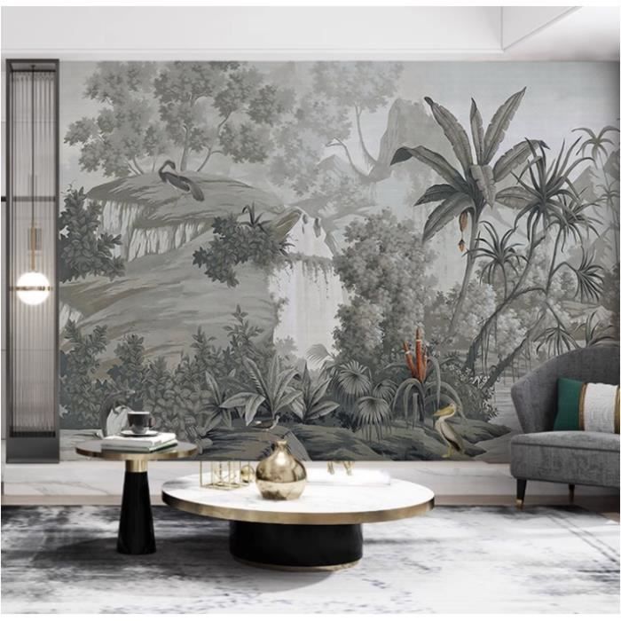 Papier Peint Panoramique Jungle Soie, Poster Geant Mural, Personnalisé ...