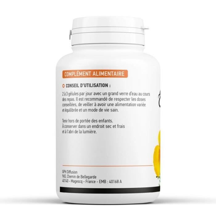 200 Gélules Escholtzia Bio AB 240 Mg - Pour Le Sommeil - France Herboristerie