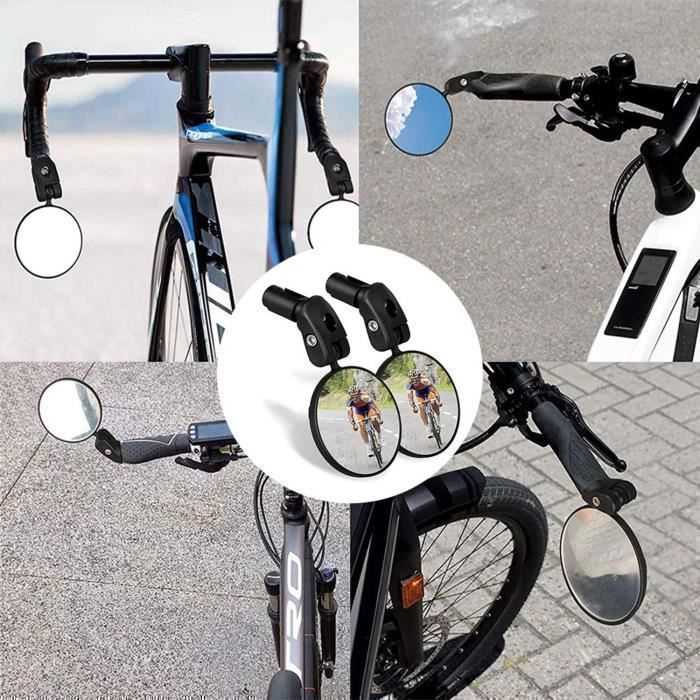 Rétroviseurs Vélo - Lot De 2 - Réglables 360° - Pour Guidon 22-32mm - VTT, Vélo Route, Ville - Sécurité Renforcée