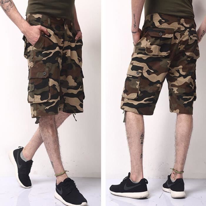 Pantacourt clearance homme militaire