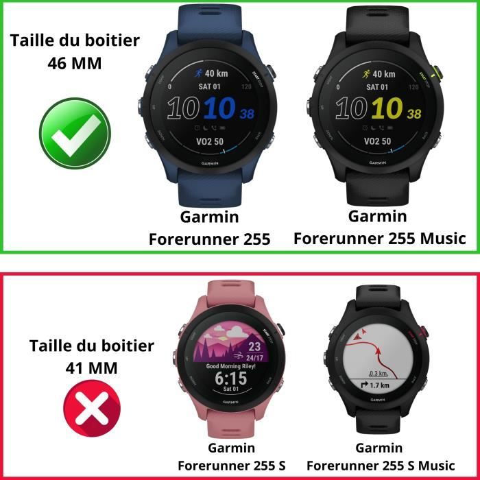 Custodia TPU Per Garmin Forerunner 255/255 Music - Morbida E Protettiva Nero