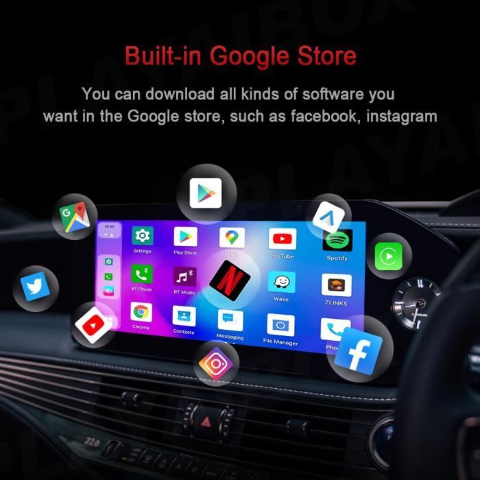 8,8 '' hôte audio de voiture multimédia sans fil CarPlay Android auto –  Ewaying FR