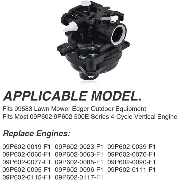 Carburateur Tondeuse Briggs & Stratton - Compatible Modèles 799583, 591160 | Kit Avec Filtre à Air