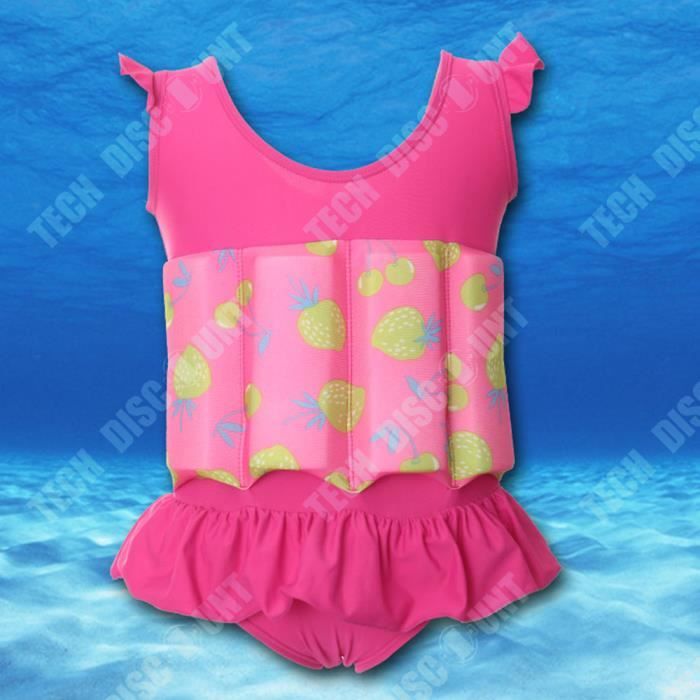 Maillot De Bain 2 Pièces Fille Violet à Carreaux - Taille 86, Matière Stretch, Protection UV50+, Séchage Rapide