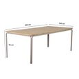Ensemble table ASTI en bois d'acacia FSC 200 cm et 6 chaises de jardin - 50-2