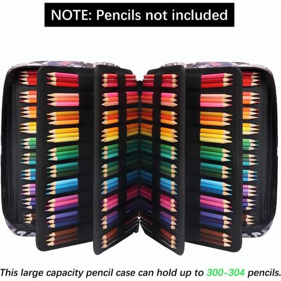 Trousse À Crayons Grande Capacité, 304 Fentes Sac À Crayons De