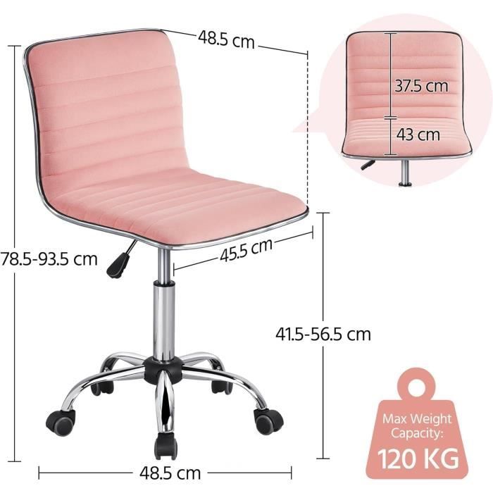 Chaise de bureau sans accoudoir Chaise de bureau ergonomique