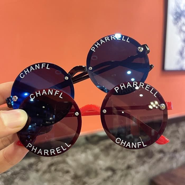 La couleur noire Lunettes de soleil rondes avec lettres pour enfants Protection UV pour garcons et filles Achat Vente lunettes de vue la couleur noire Lunettes de s Cdiscoun