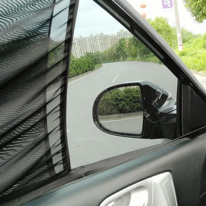 GOGOU® 2pcs Pare soleil fenêtre voiture moustiquaire fenêtre latérale  arrière maille anti UV anti moustique 100×53-Noir - Cdiscount Auto