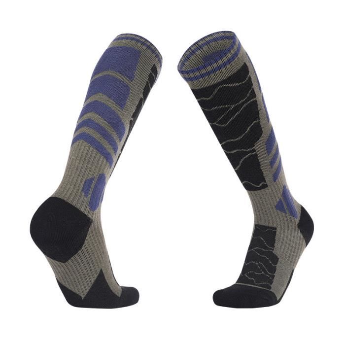 Lot De 2 Paires Chaussettes Chaudes Homme - Pour Ski, Randonnée, Cyclisme Hiver - Taille Unique 27 Cm