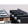 Salon de jardin encastrable - 6 personnes - MIAMI - Concept Usine - résine tressé poly rotin - contemporain - Noir/Gris-3