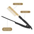 Atyhao peigne chaud Peigne chauffant électrique Utilisation sèche-humide Lissage des cheveux Outil de coiffure à brosse chaude-3