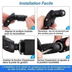 Housse De Guidon Vélo En Mousse 50 Cm – Poignées Caoutchouc Souple Découpables Diamètre 22 Mm Noir