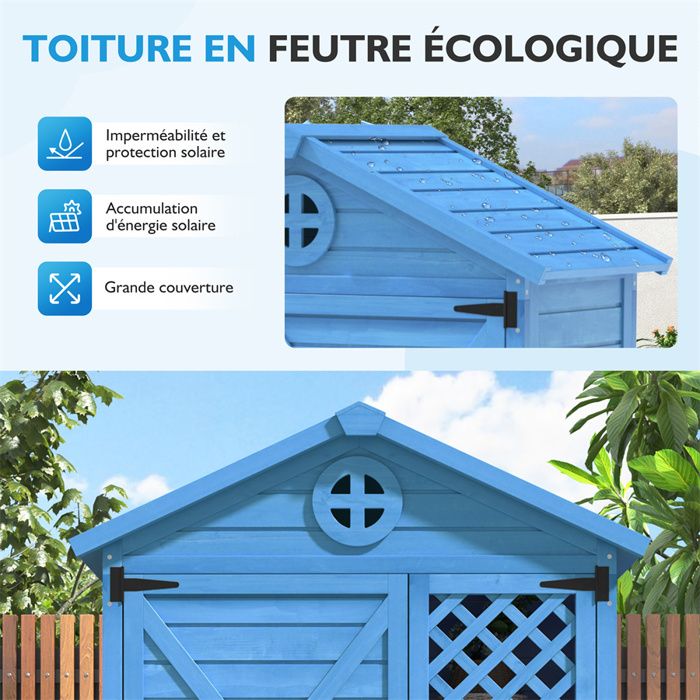 Armoire Jardin AXI Hector Premium 1300L - Acier Galvanisé, Toit Incliné - Avec Serrure - 7