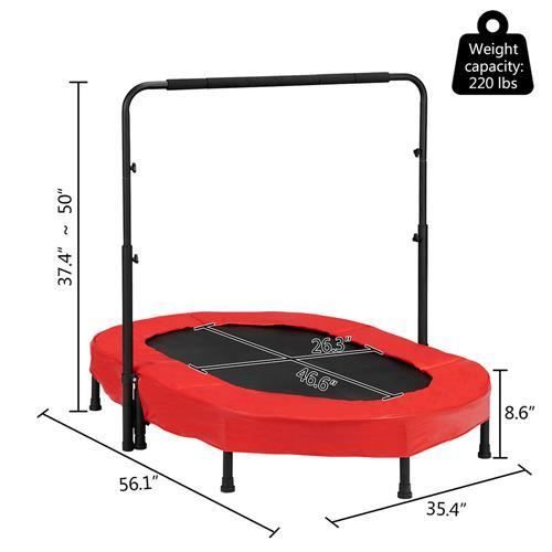 Mini trampoline de fitness Ø 100cm pour intérieur et extérieur, GladiatorFit