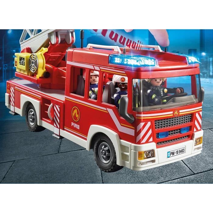 PLAYMOBIL City Action - Camion de pompiers avec échelle, Jouets de  construction Multicolore, 70935
