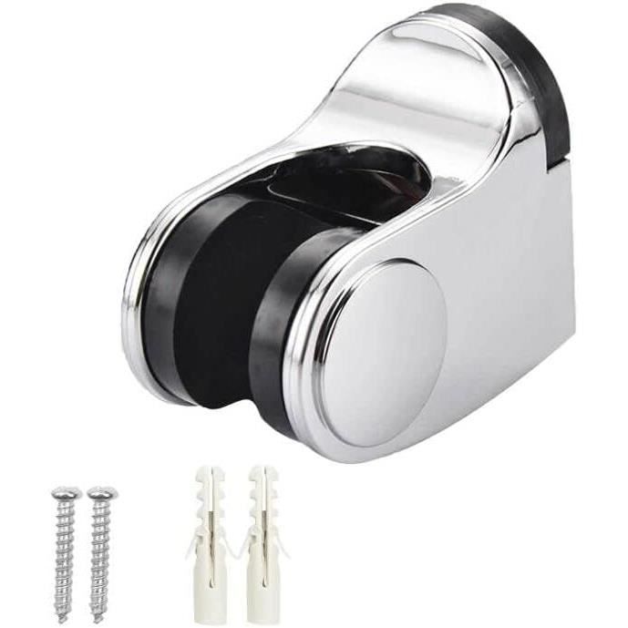 Support Mural Réglable Pour Pommeau De Douche – Angle Ajustable – Compatible Tous Diamètres – Finition Chromée