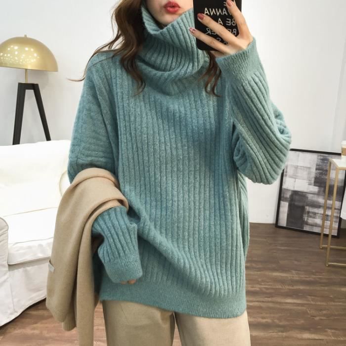 Pull col roulé clearance large femme
