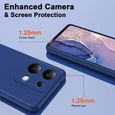 Coque pour Xiaomi Redmi Note 13 Pro 4G / Xiaomi Poco M6 Pro Liquid Silicone Case Épaissi avec Doublure en Microfibre - Bleu-4