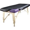 Master Massage Housse en PU, résistante à l'huile pour table de massage Ajustement parfait-Noir-0