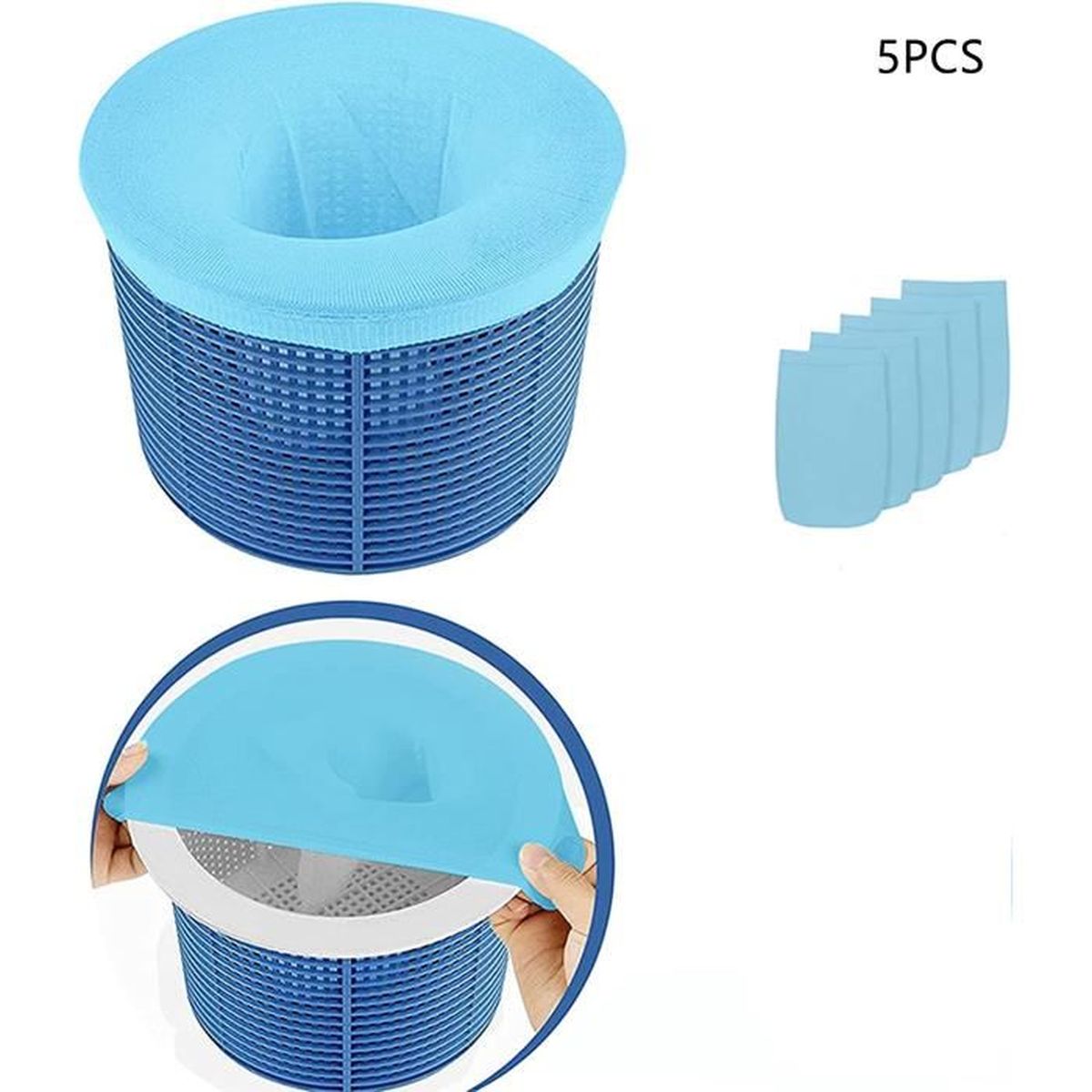 Chaussette Skimmer Piscine, 20pcsChaussettes De Skimmer, Pool Skimmer Socks Filtre Skimmer Piscine Nylon Elastique Blanc 96142673