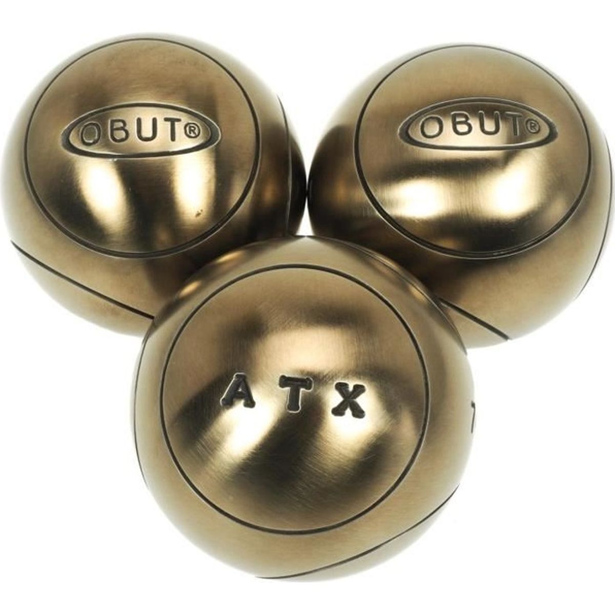 Boules de pétanque Atx *** competition 73mm - Obut 690g Argent Métalisé