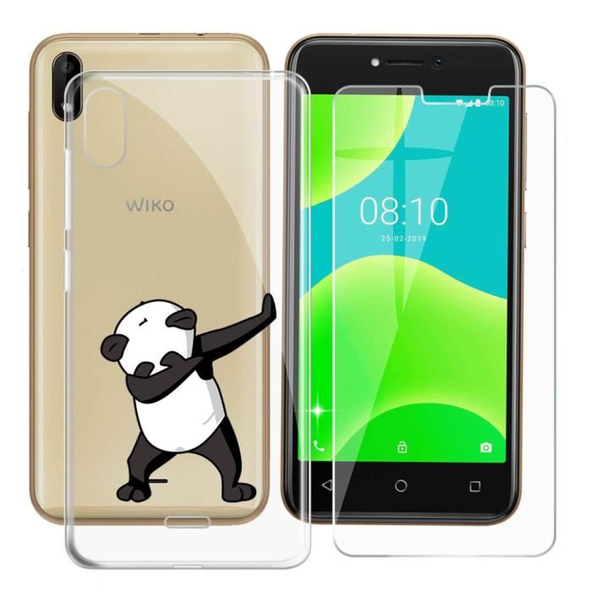 Custodia In Silicone Morbido Per Wiko Y61 – TPU Trasparente Nero Antiurto, Sottile E Antiscivolo