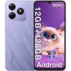 Blackview WAVE 8 Téléphone Portable 6.56" 12Go(4+8)+128Go/2 To 13MP+8MP 5000mAh Smartphone 4G Android 14 Dual SIM GPS - Violet