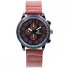 CHTIME PARIS Montre Homme CHTIME bracelet Cuir Rouge 62931