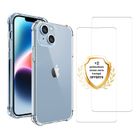 EVETANE Coque compatible Iphone 14 antichoc Transparente + 2 vitres