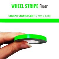 Wheel Stripes Bandes Adhésives Fluorescentes pour Jantes Moto, Vert Fluo, 5 mm x 6 mt