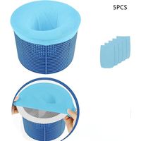 5Pcs Pool Skimmer Socks, Chaussette filtre Piscine, Skimmer Réutilisable et Super Élastique pour Panier de Skimmer, de Pompe, Spa