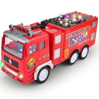 Camion de Pompier Voiture avec 4D LED Lumières Sons Electrique Véhicules Jouet de Camion Jeu pour Enfant Garçons Filles