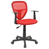 Chaise de bureau enfant STUDIO - IDIMEX - pivotante et ergonomique - hauteur réglable - rouge