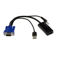Convertisseur VGA vers HDMI - pour Utiliser Un écran HDMI sur Une Sortie PC VGA - avec Reprise Son