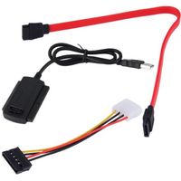câble adaptateur Convertisseur SATA - PATA - IDE vers convertisseur USB 2.0 pour disque dur 2.5 - 3.5