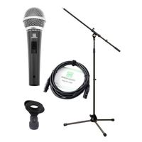Pronomic Vocal Microphone DM-58  avec Interrupteur Starter set avec stand avec pince + câble