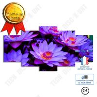 TD® Décor à la maison mur Art photos HD imprimer cadre de salon 5 pièces toile Nymphaea Violacea Lehm peintures violet Lotus~13451