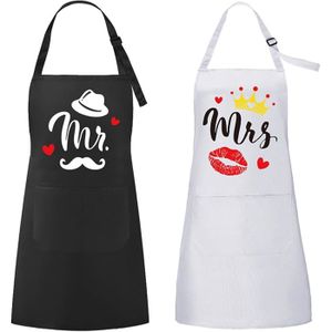 Neer Set De 2 Tabliers Drôles Musculaires Pour Couple - Chef Fantaisie Cuisine BBQ