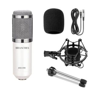 Blanc-Porte-microphone Statique Extensible, Suspension, Bras de Ciseaux,  Support avec réinitialisation, Monta
