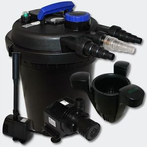 BASSIN D'EXTÉRIEUR Kit de filtration à pression bio 6000l Stérilisateur Pompe de bassin Pompe de fontaine Ecumeur - 54507