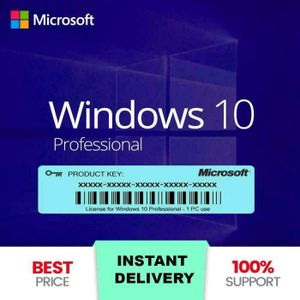 ANTIVIRUS À TELECHARGER Windows 10 Pro Professionnel Licence Clé Activatio