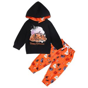 Mombebe Enfant Garcons Citrouille Pyjama Halloween Ensembles Vêtements De Nuit 