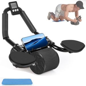 APPAREIL ABDO Appareil Sport Maison, Roue Abdominale, Ab Roue Abdominale à Rebond Automatique, Fitness équipement d'exercice - avec Minuterie