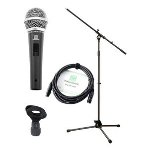 Pronomic Support Enceinte Aluminium - Stand Haut-Parleur Trépied Réglable 125-185cm