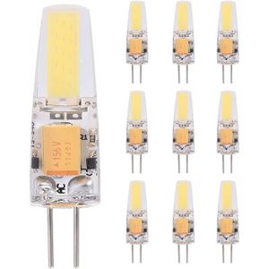 AMPOULE - LED 10 PCS G4 Ampoule LED Blanc Chaud 1,2 W 6000 ~ 7000 K AC-DC 220-240 V équivalent 12 W Ampoule halogène adaptée pour lustre, [D19418]