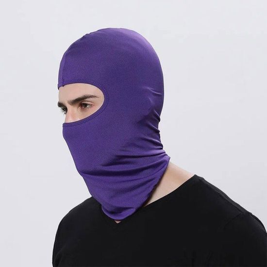 Cagoule Hiver Coupe-vent Polaire - Masque De Ski, Moto, Cyclisme, Taille Universelle, Noir - 6